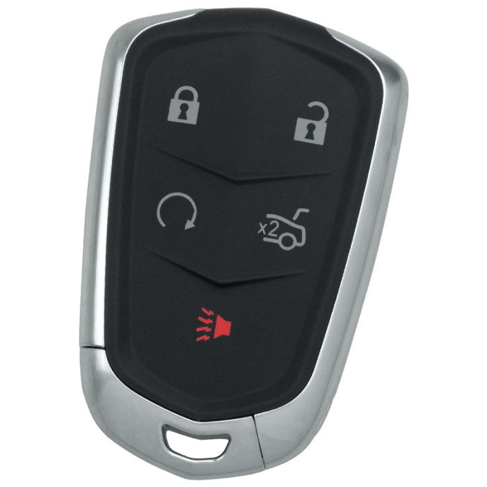 For Cadillac smart Keyless 4+1 button remote key with adjustable 315mhz / 433 mhz  2016-2020 Cadillac CT6 FCC ID: HYQ2EB FCC ID: HYQ2AB GM # 13580800, 13598528 GM Part: 13598538 Switchable frequency
