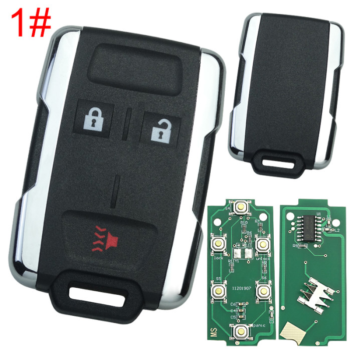 Chevrolet Silver color remote key with 315mhz FCCID:M3N323337100, pls choose button