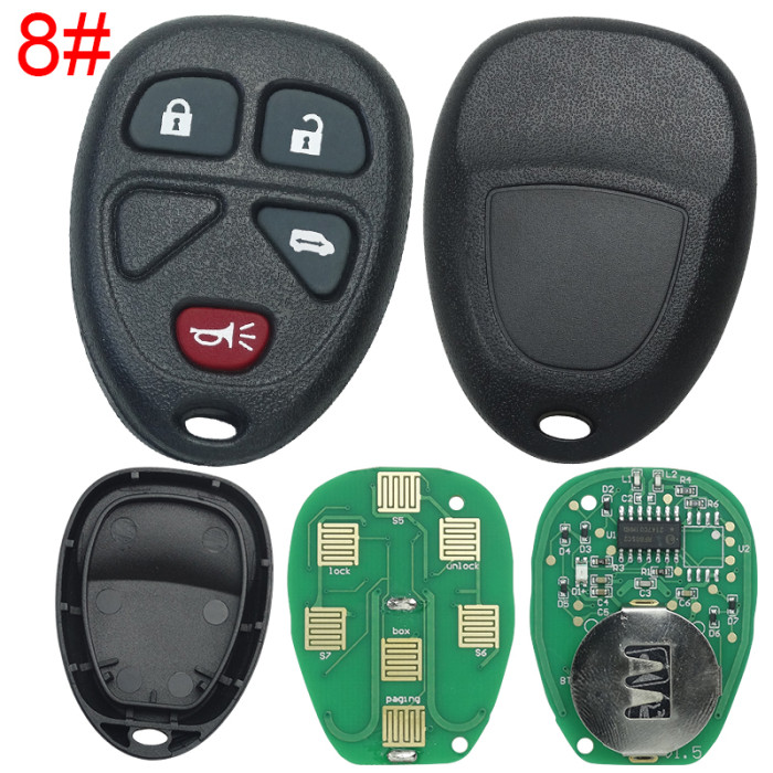 For GM  remote key  with FCCID OUC60270-433mhz (GM # 15913421 , 15913420 ,  20869057 15857840 5913427), pls choose button
