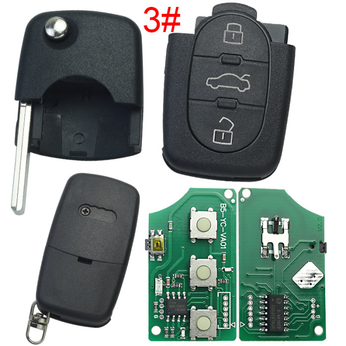 For Audi  control remote D48chip 434mhz PN:4DO 837 231 R,pls choose button