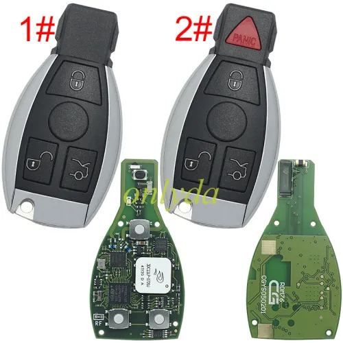 CG MB 76 Version Keyless Go Key 2-in-1 315MHz/433MHz with 3 Button / 4 Button Shell with Panic for Mercedes W164 W221 W216 from 2005-2010
