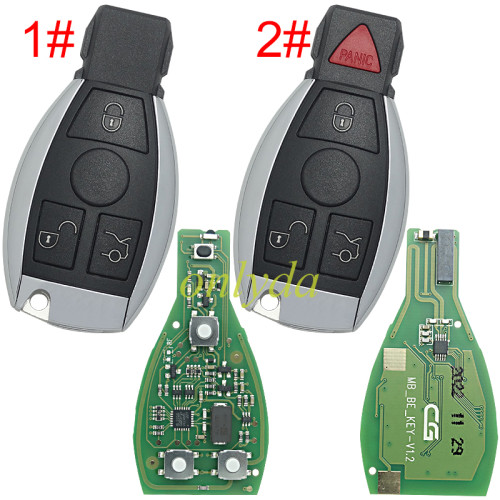 CGDI Brand FBS Unkeyless  CGDI Brand BE Key Improved Version Mercedes-Benz 3 button remote Key with 434MHZ