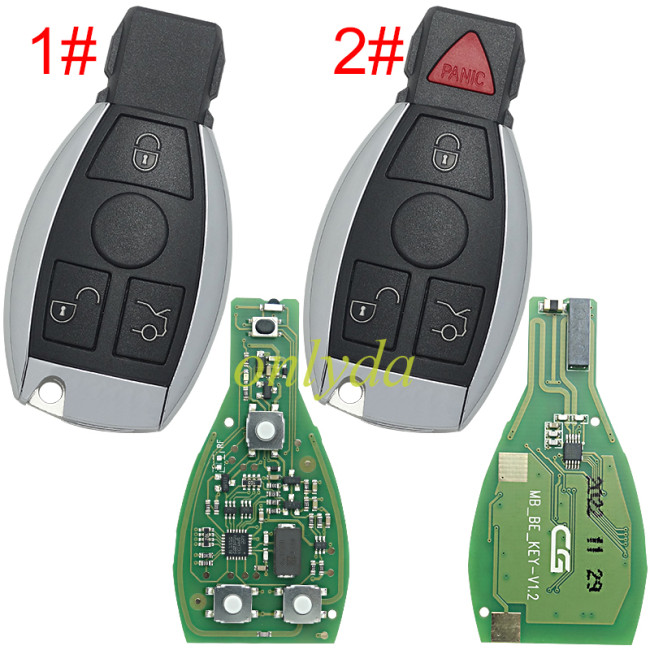 CGDI Brand FBS Unkeyless  CGDI Brand BE Key Improved Version Mercedes-Benz 3 button remote Key with 434MHZ