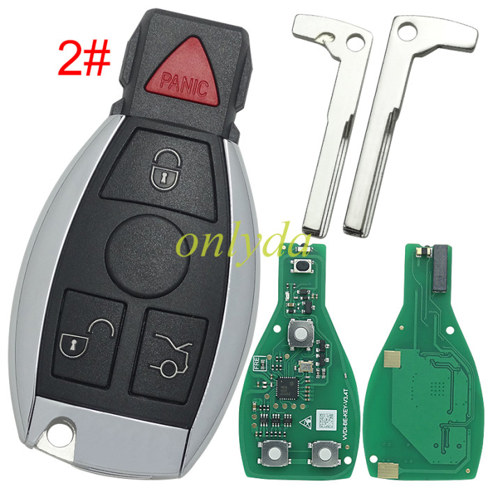 Mercedes-Benz Xhorse VVDI FBS3  BE.BGA,NEC  Key Pro Improved Version  3 button remote key with 434mhz (with token)XNBZ01