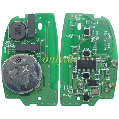 Original for Kia 4 button remote key with 433mhz with PCF7945/7953(HITAG2) chip PN:F7953AC1500