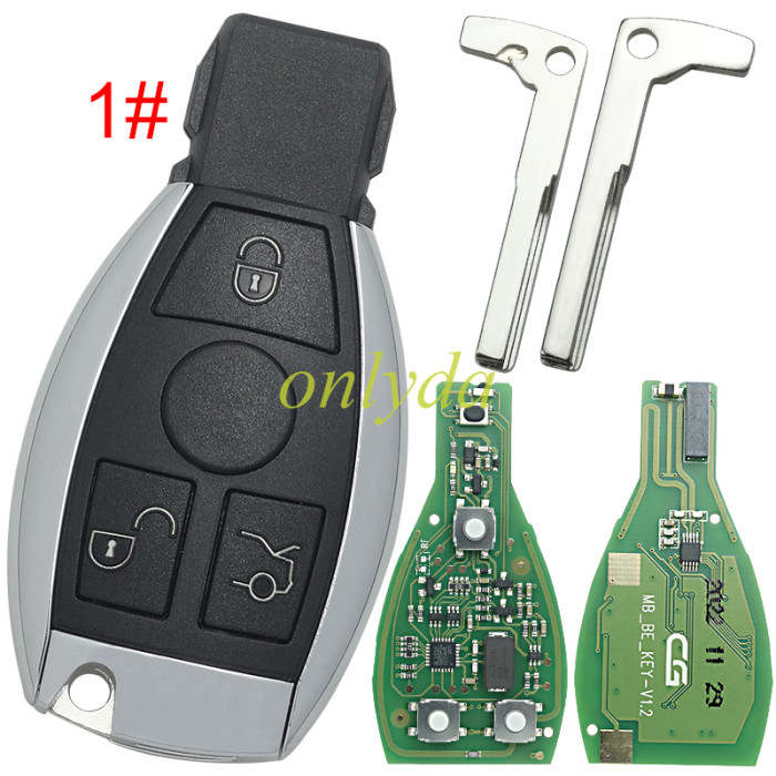 CGDI Brand FBS Unkeyless  CGDI Brand BE Key Improved Version Mercedes-Benz 3 button remote Key with 434MHZ