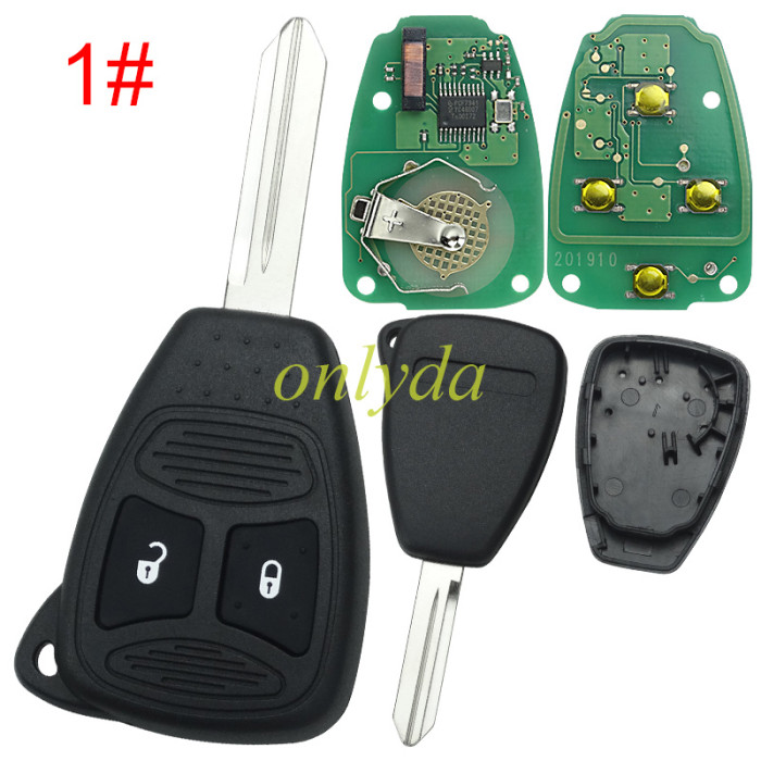 For Chrysler remote key with 315mhz PCF7941 Hitag2 46 chip.please choose the key shell 2,2+1,3,3+1 button