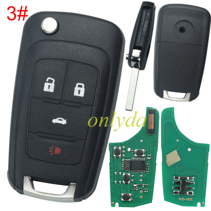 For Opel Astra J aftermarket 2 button remote key with 434mhz  5WK50079 46 chip (HITA G2) for Buick 2015+