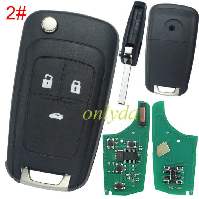 For Opel Astra J aftermarket 2 button remote key with 434mhz  5WK50079 46 chip (HITA G2) for Buick 2015+