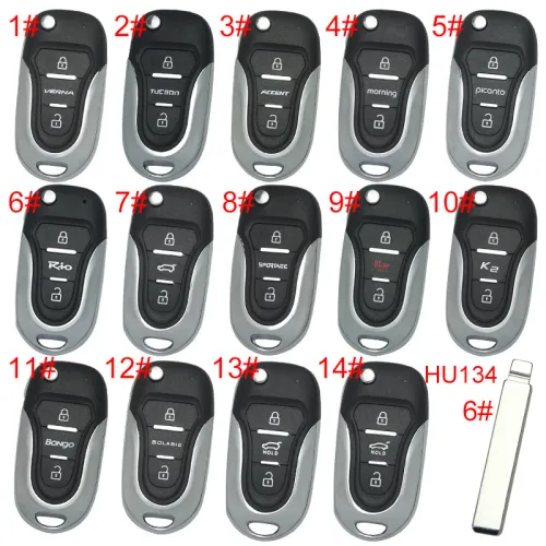 For Hyundai 3 button remote key blank  with badge with HY22  blade , pls choose button