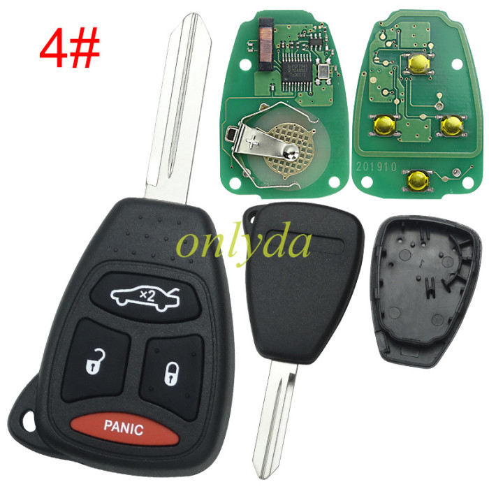 For Chrysler remote key with 315mhz PCF7941 Hitag2 46 chip.please choose the key shell 2,2+1,3,3+1 button
