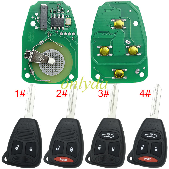 For Chrysler remote key 315mhz KOBDT04A OHT692427AA