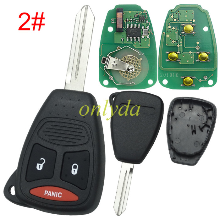 For Chrysler remote key with 315mhz PCF7941 Hitag2 46 chip.please choose the key shell 2,2+1,3,3+1 button