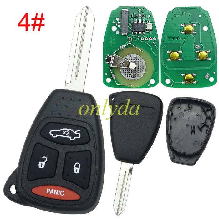 For Chrysler remote key 315mhz KOBDT04A OHT692427AA