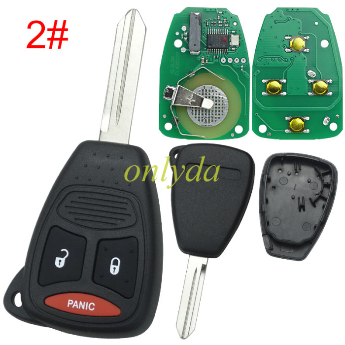 For Chrysler remote key with 434mhz PCF7941 Hitag2 46 chip.please choose  the key shell 2,2+1,3,3+1 button
