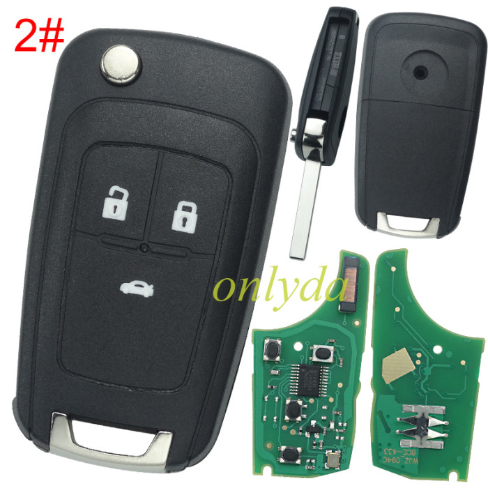 For Opel  Astra J  2B/3B/3+1B remote key  434mhz 5WK50079 95507070 chip GM 46 (HITA G2)  7937E / 7941E,please choose the key shell