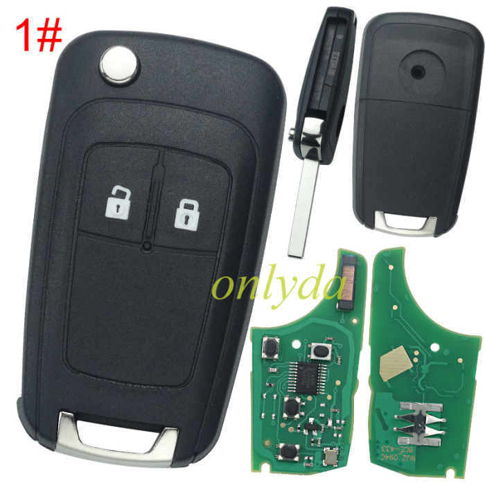 For Opel  Astra J  2B/3B/3+1B remote key  434mhz 5WK50079 95507070 chip GM 46 (HITA G2)  7937E / 7941E,please choose the key shell