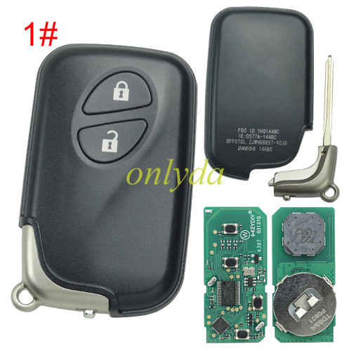 KEYDIY TDB04-3 TDB04-4 KD Smart Key Universal Remote Control With Toyota 4D chip ,please choose the key shell