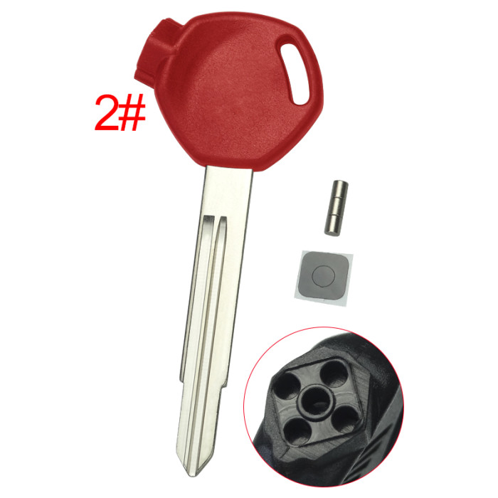 For Honda-Motor  bike key blank， with right blade with printed badge, pls choose the color