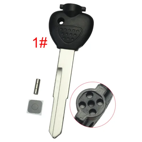 For Yamaha motorcycle transponder key blank with right blade with badge， pls choose color