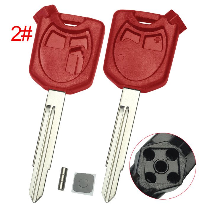 Honda-Motor bike key blank with right blade with badge , pls choose color 