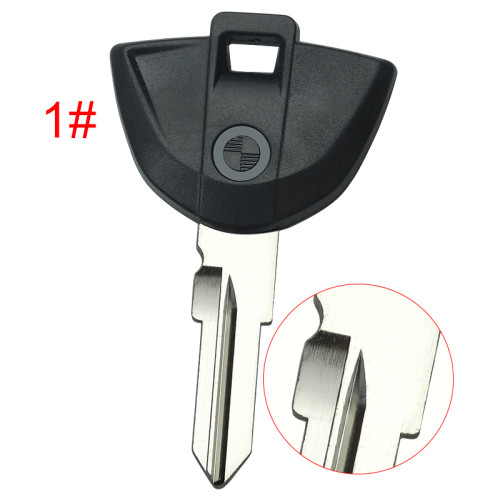 For BMW  Motrocycle key blank with badge with right blade ，pls choose color