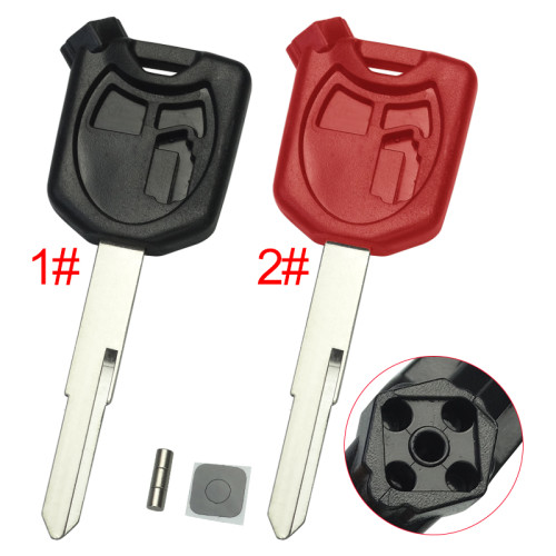 Honda-Motor bike key blank with left blade with badge , pls choose color