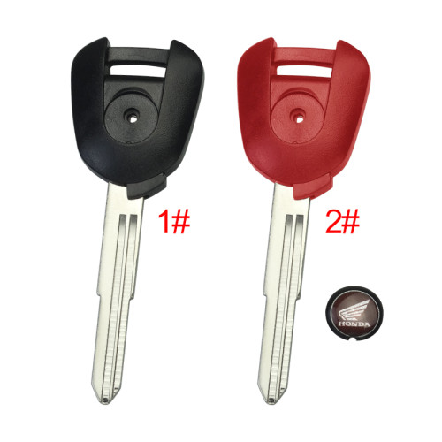 Honda-Motor bike key blank with left blade with badge , pls choose color