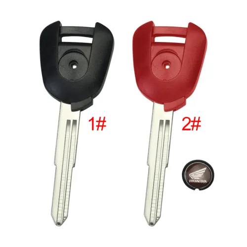 Honda-Motor bike key blank with left blade with badge , pls choose color