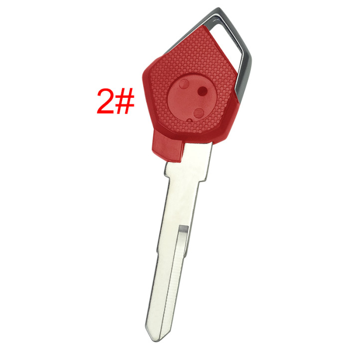 For KAWASAKI motorcycle key blank with left blade with badge , pls choose color