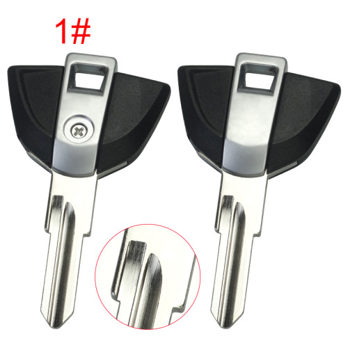 For BMW  Motrocycle key blank with badge with right blade  ，pls choose color