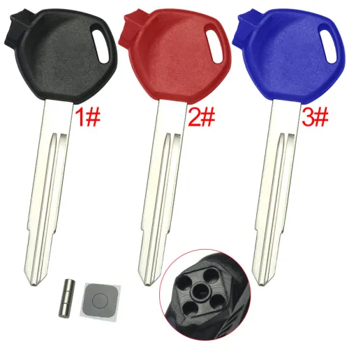 Honda-Motor  bike key blank， with left blade with printed badge, pls choose the color
