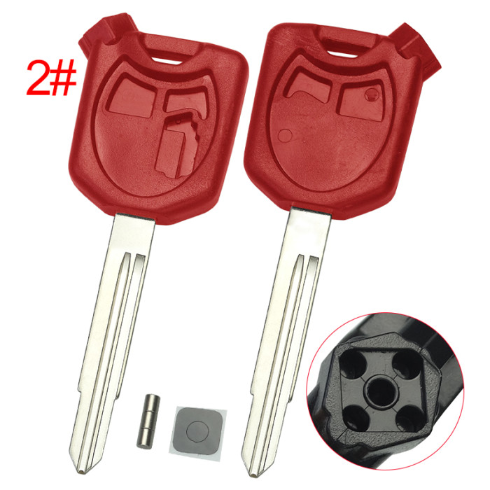 Honda-Motor bike key blank with left blade with badge , pls choose color 