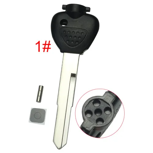 For Yamaha motorcycle transponder key blank with left blade with badge， pls choose color