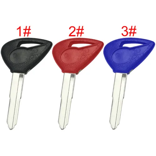 For  Yamaha motorcycle transponder key blank with left blade with badge , pls choose color
