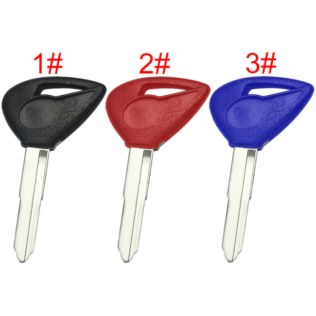 For  Yamaha motorcycle transponder key blank with left blade with badge , pls choose color
