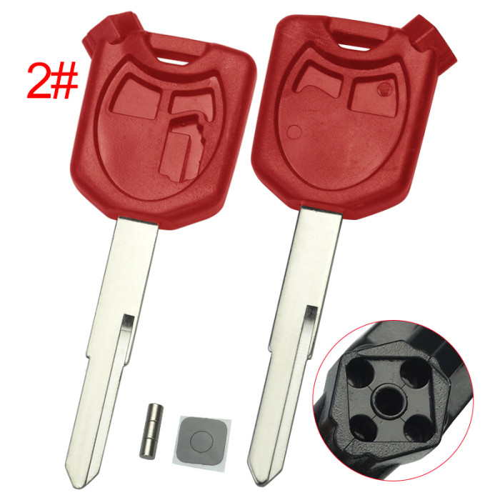 Honda-Motor bike key blank with left blade with badge , pls choose color