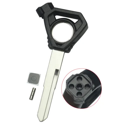 For yamaha motorcycle transponder key blank with left blade,with unremovable printed badge