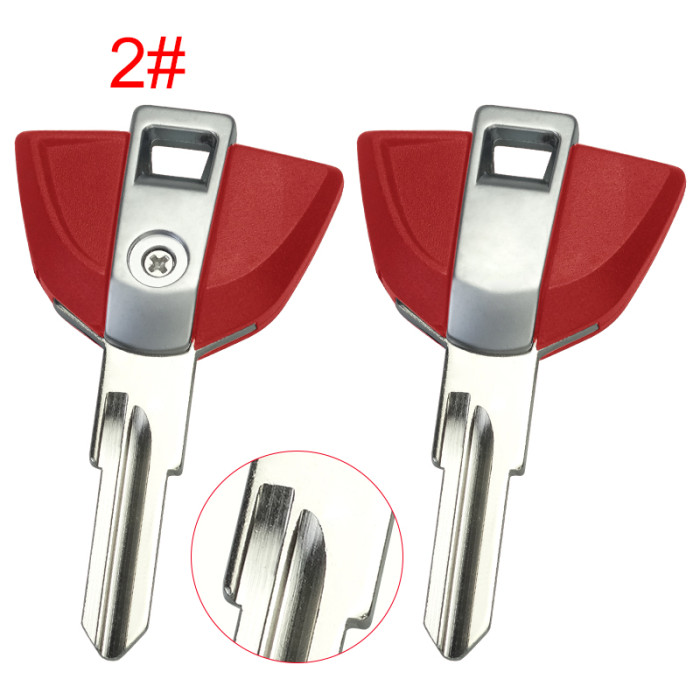 For BMW  Motrocycle key blank with badge with right blade  ，pls choose color