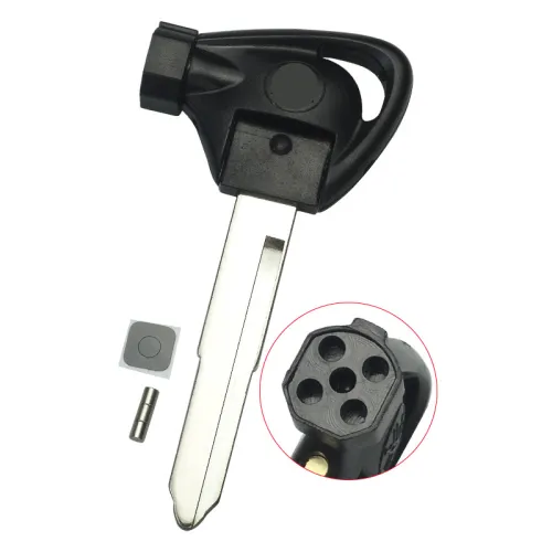 For yamaha motorcycle transponder key blank,with unremovable printed badge
