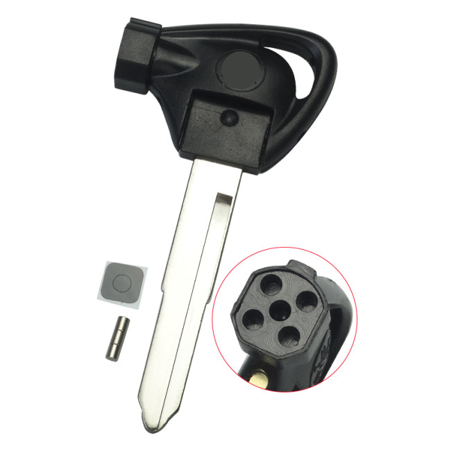 For yamaha motorcycle transponder key blank,with unremovable printed badge