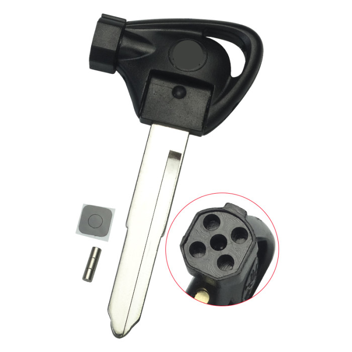 For yamaha motorcycle transponder key blank,with unremovable printed badge