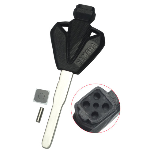 For motorcycle key blank,with unremovable printed badge