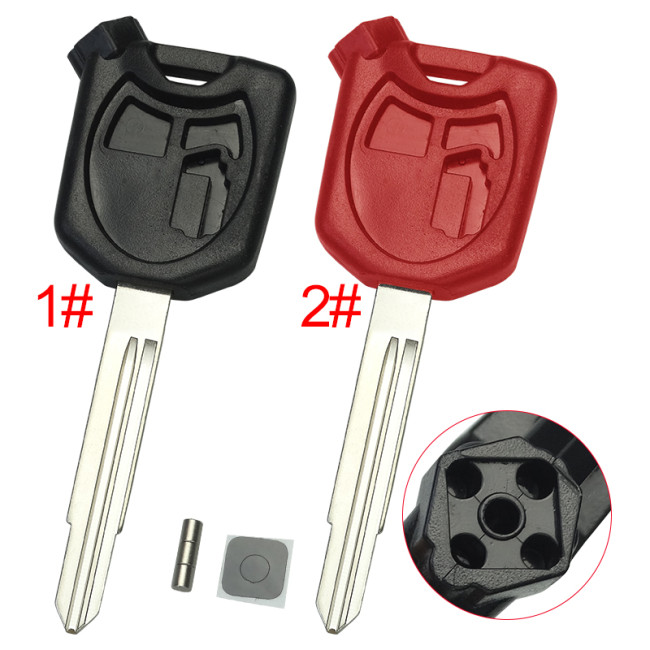 Honda-Motor bike key blank with left blade with badge , pls choose color 