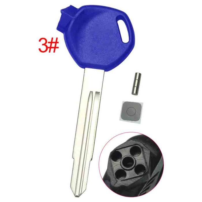 Honda-Motor  bike key blank， with left blade with printed badge, pls choose the color