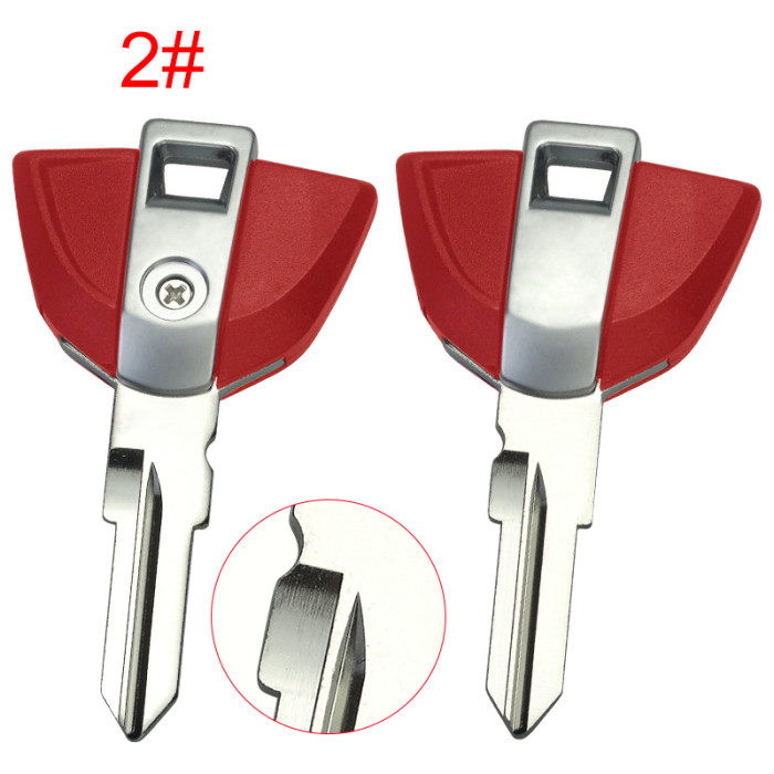For BMW  Motrocycle key blank with badge with right blade ，pls choose color