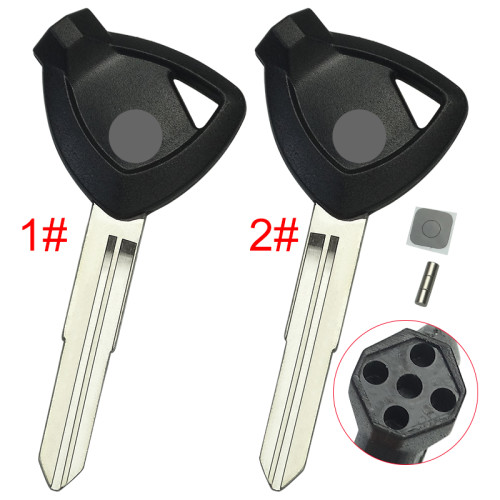 Suzuki motorcycle bike key blank with badge , pls choose blade
