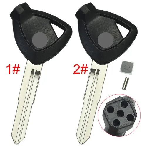 Suzuki motorcycle bike key blank with badge , pls choose blade