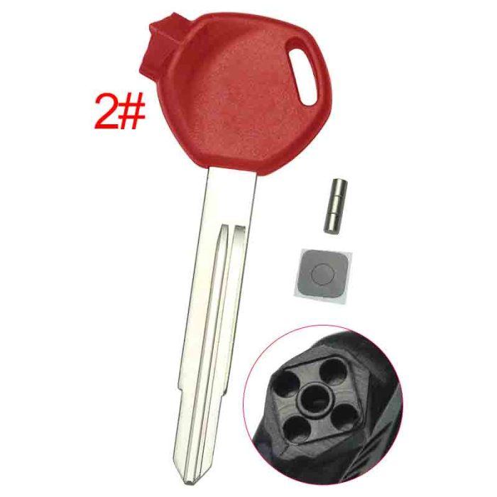 Honda-Motor  bike key blank， with left blade with printed badge, pls choose the color