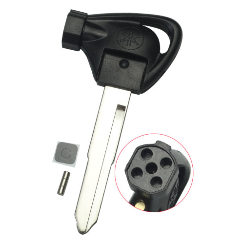 For yamaha motorcycle transponder key blank,with unremovable printed badge